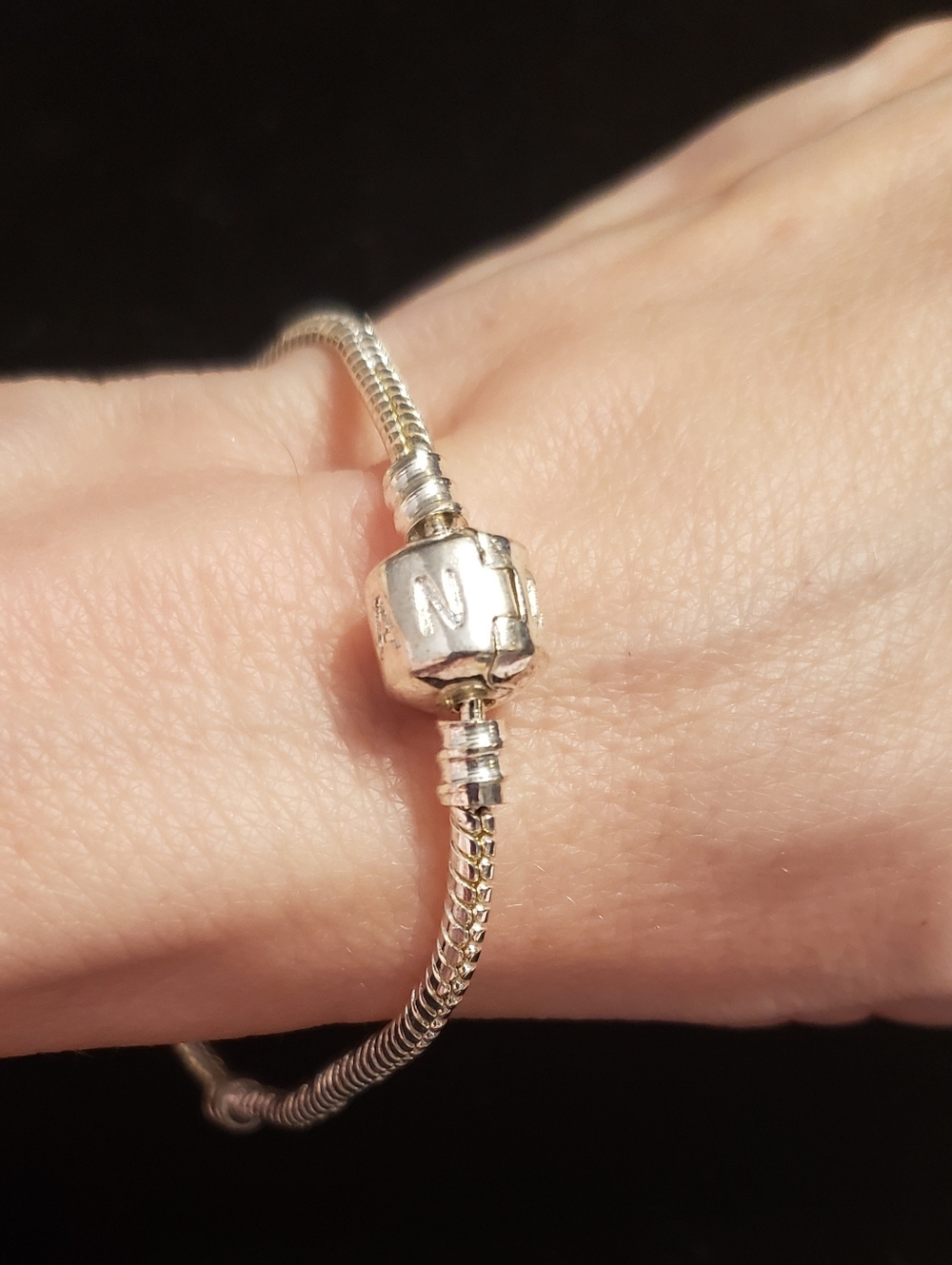 NEW Silver Bracelet, Snake Chain W/nice Weight & Shine, Starter Chain For Charms